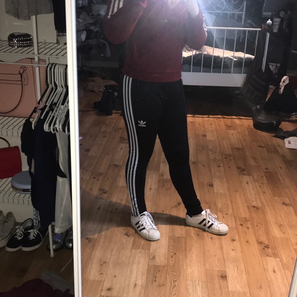 adidas skinny track pants